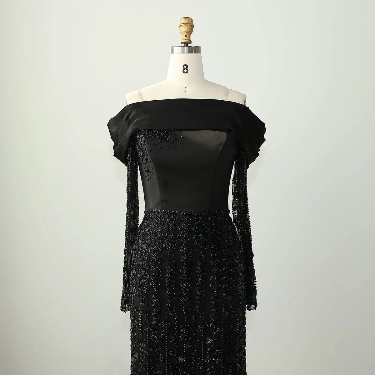 Elegant Off Shoulder Long Sleeves Evening Dress SS695