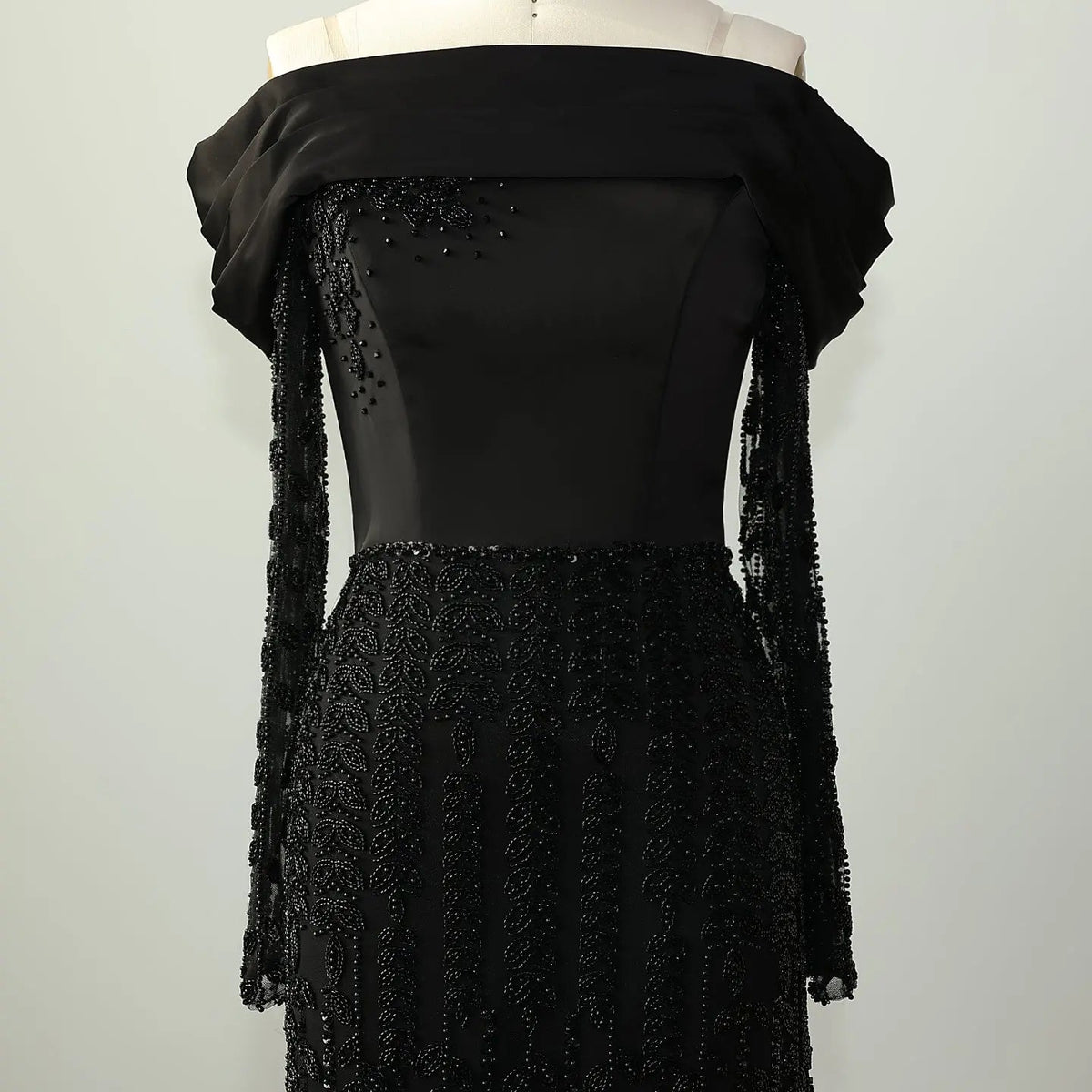 Elegant Off Shoulder Long Sleeves Evening Dress SS695