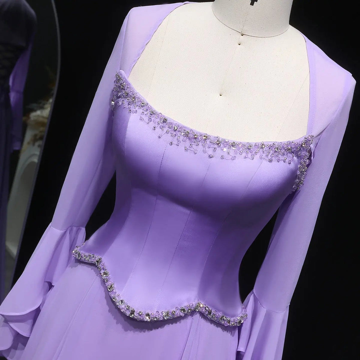 Elegant Arabic Beaded 2 Pieces Evening Dress with Jacket SF274