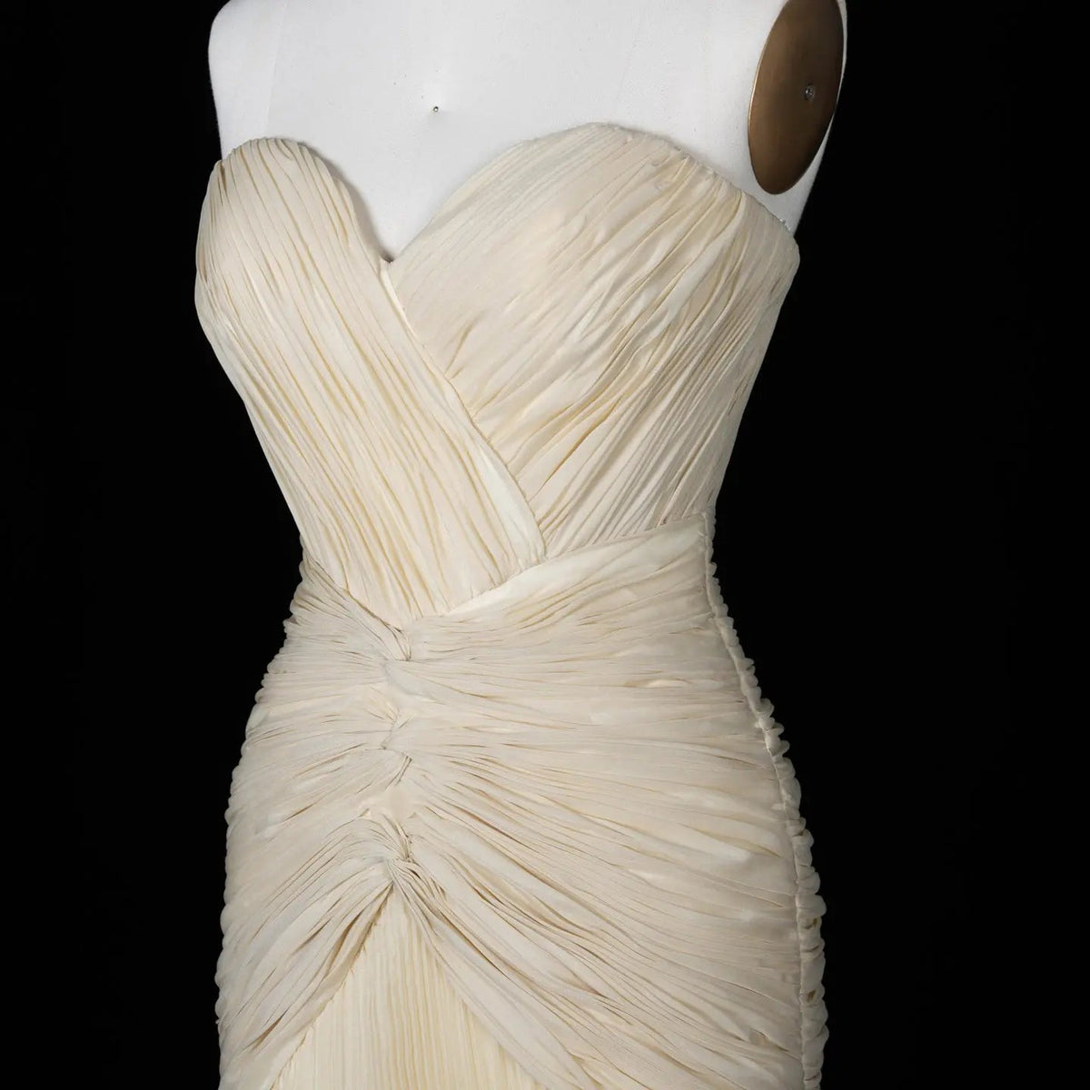 Glamorous Champagne Pleated Sweetheart Evening Dress SF035