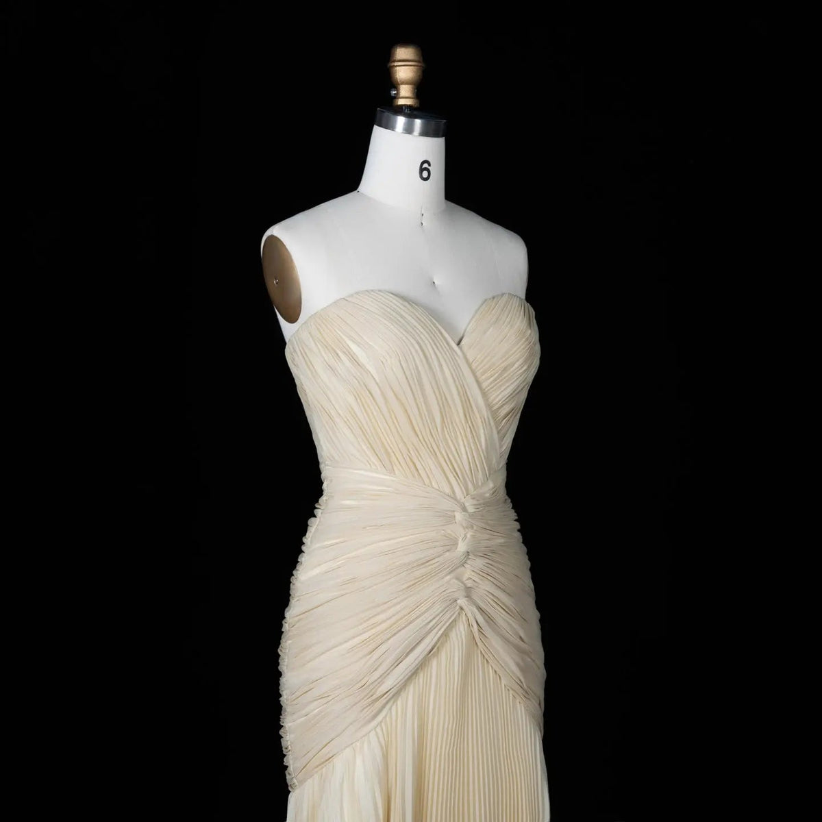 Glamorous Champagne Pleated Sweetheart Evening Dress SF035