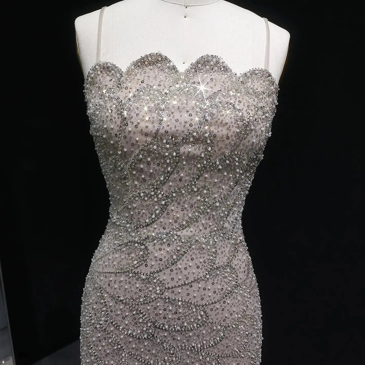 Elegant Strapless Emerald Green Evening Dress SS601