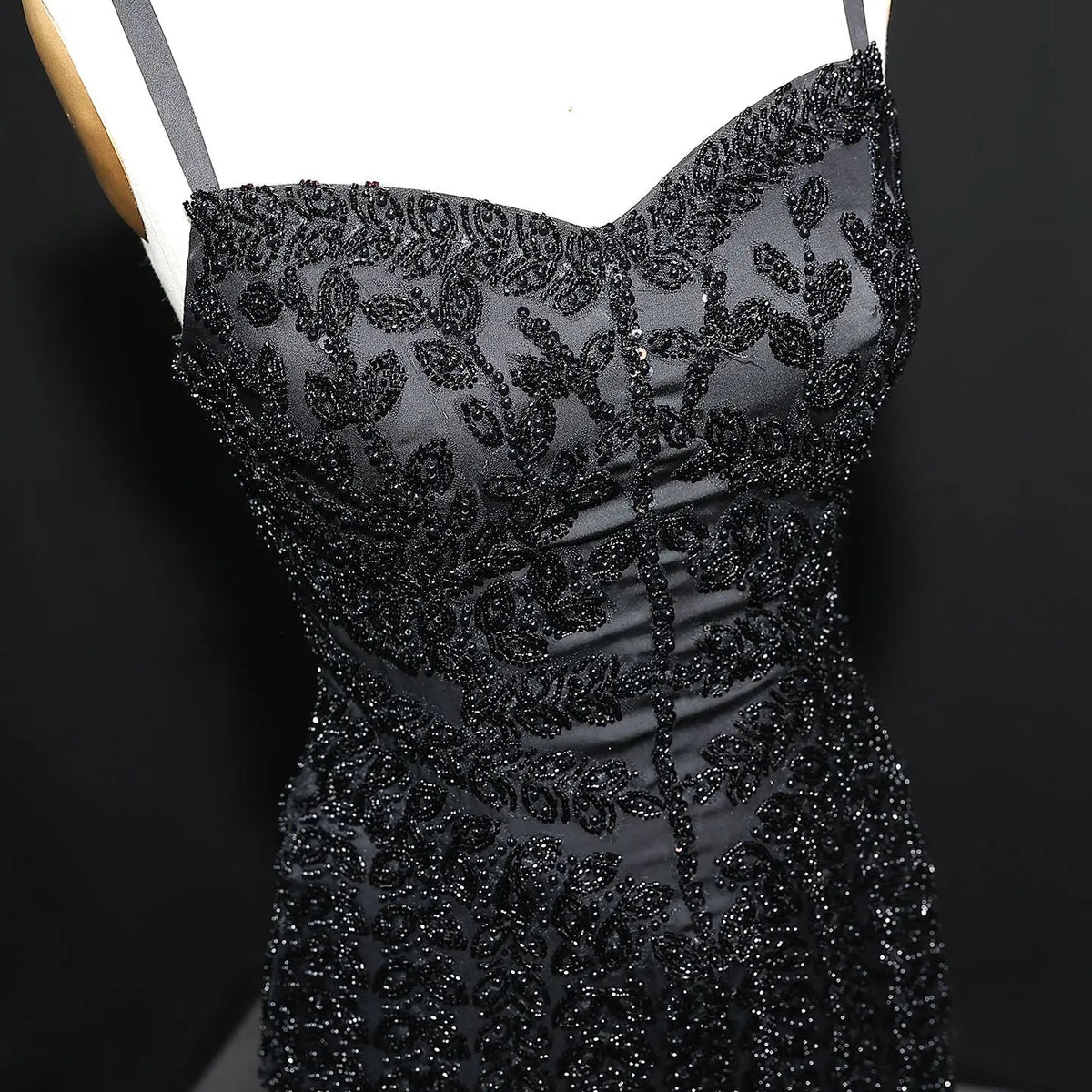 Luxury Beaded Blue Mermaid Evening Dress SS694