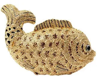 Fish Rhinestones Clutches Bag HB020