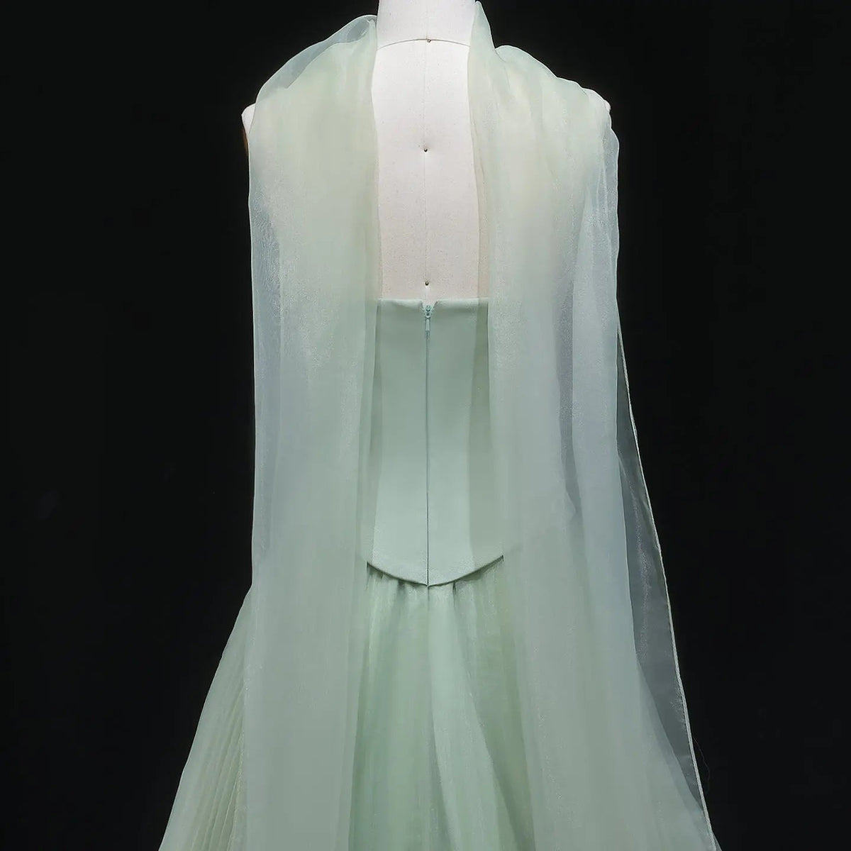 Elegant Green Strapless 3D Flowers Evening Dress SF300