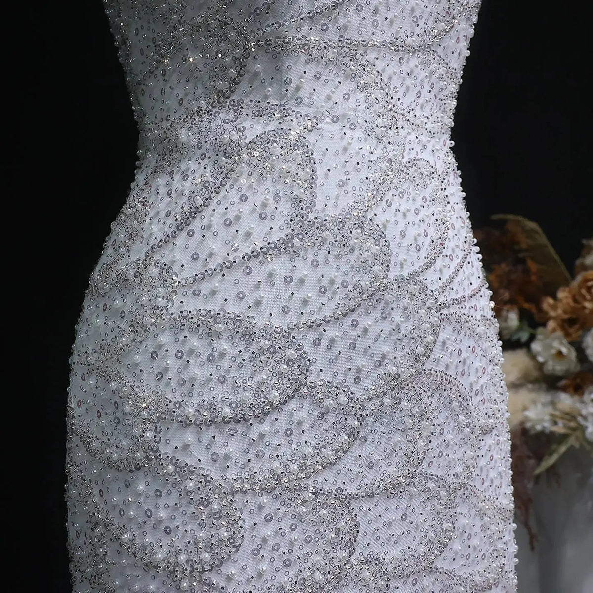 Elegant Strapless Emerald Green Evening Dress SS601