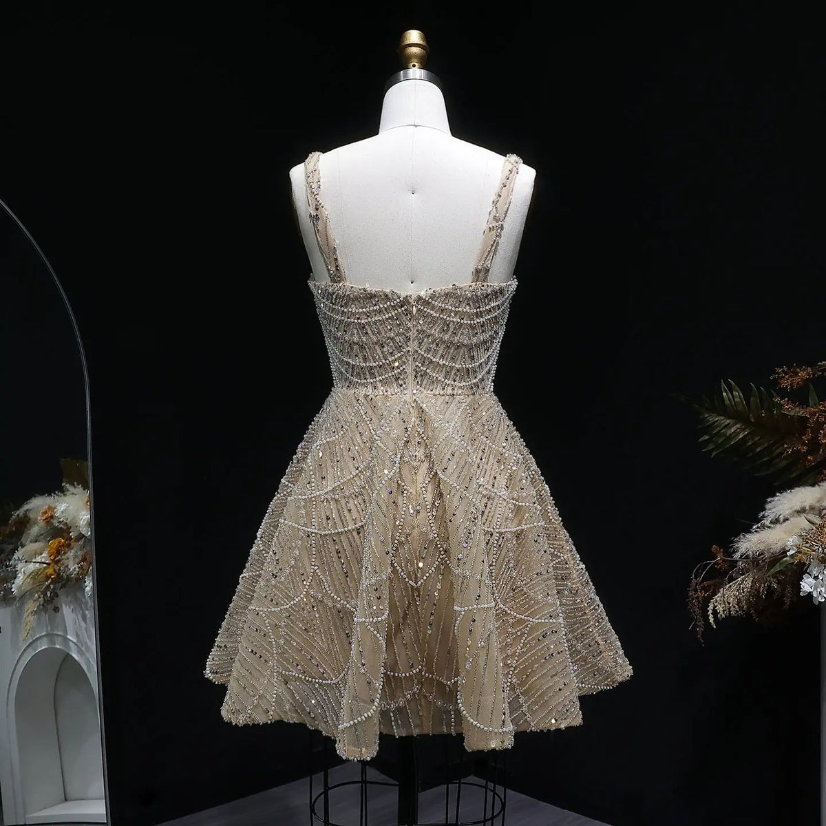 Luxury Trendy Sequin Short Cocktail Party Evening Dress SS649