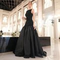 Elegant Black Mermaid Satin Evening Dress SF310