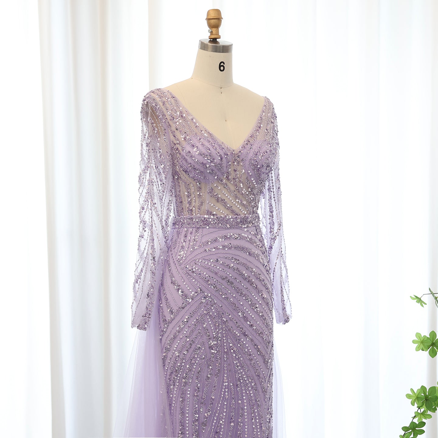 Luxury Blue Mermaid Evening Dresses with Detachable Skirt SS432