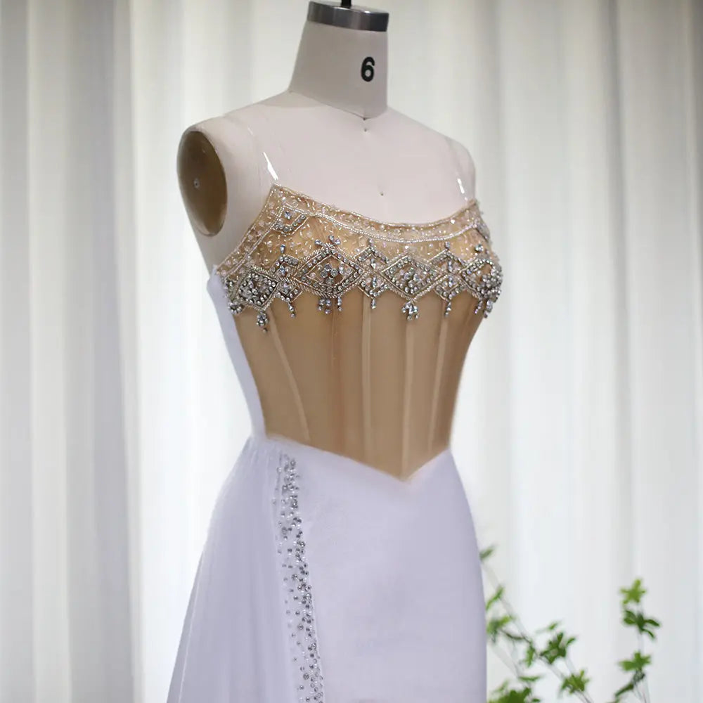 Luxury Crystal Strapless Short Sheath Cocktail Dress RM001