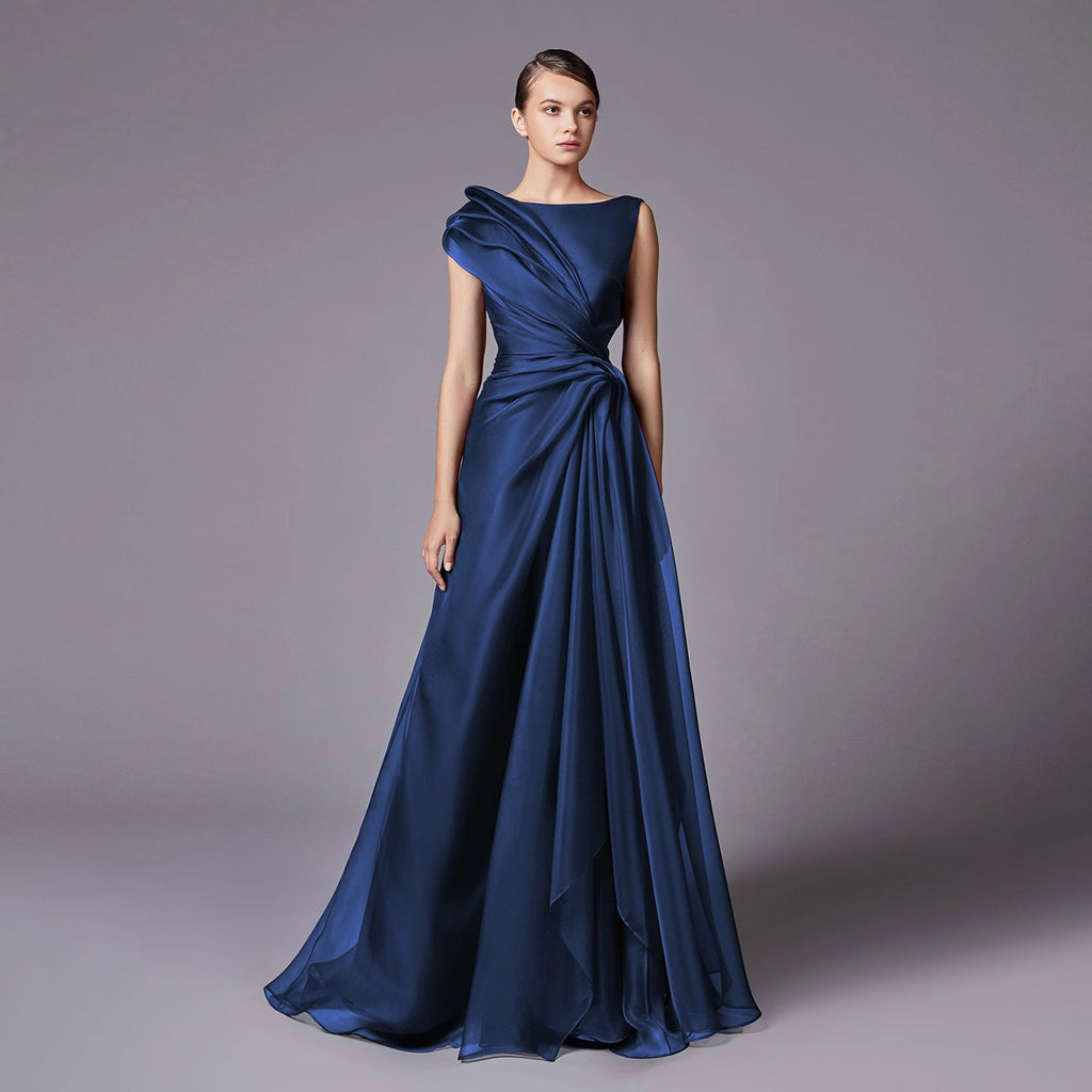 Elegant Burgundy A-Line Evening Dress SF083
