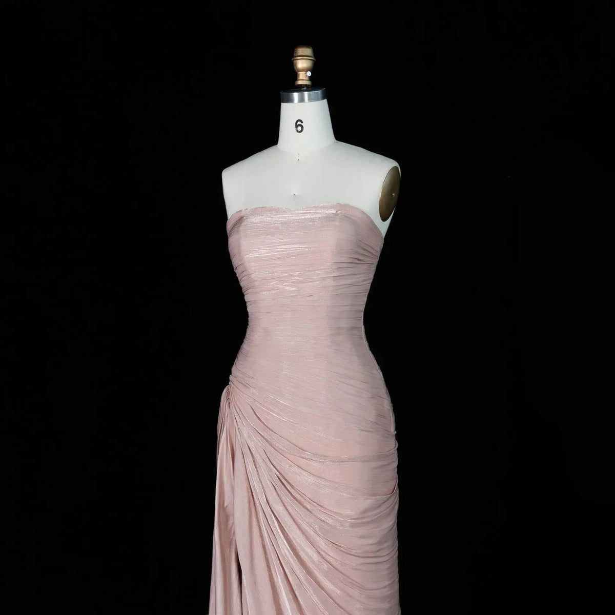 Elegant  Halter Gold Off Shoulder Evening Dress SF053
