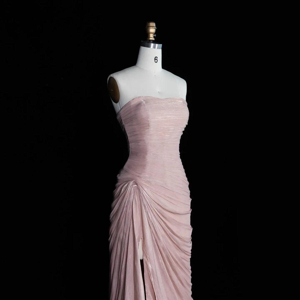 Elegant  Halter Gold Off Shoulder Evening Dress SF053