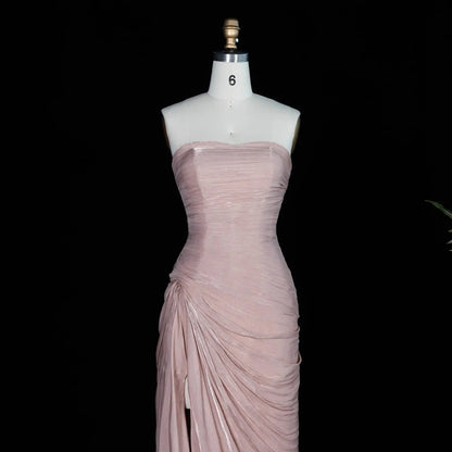 Elegant  Halter Gold Off Shoulder Evening Dress SF053