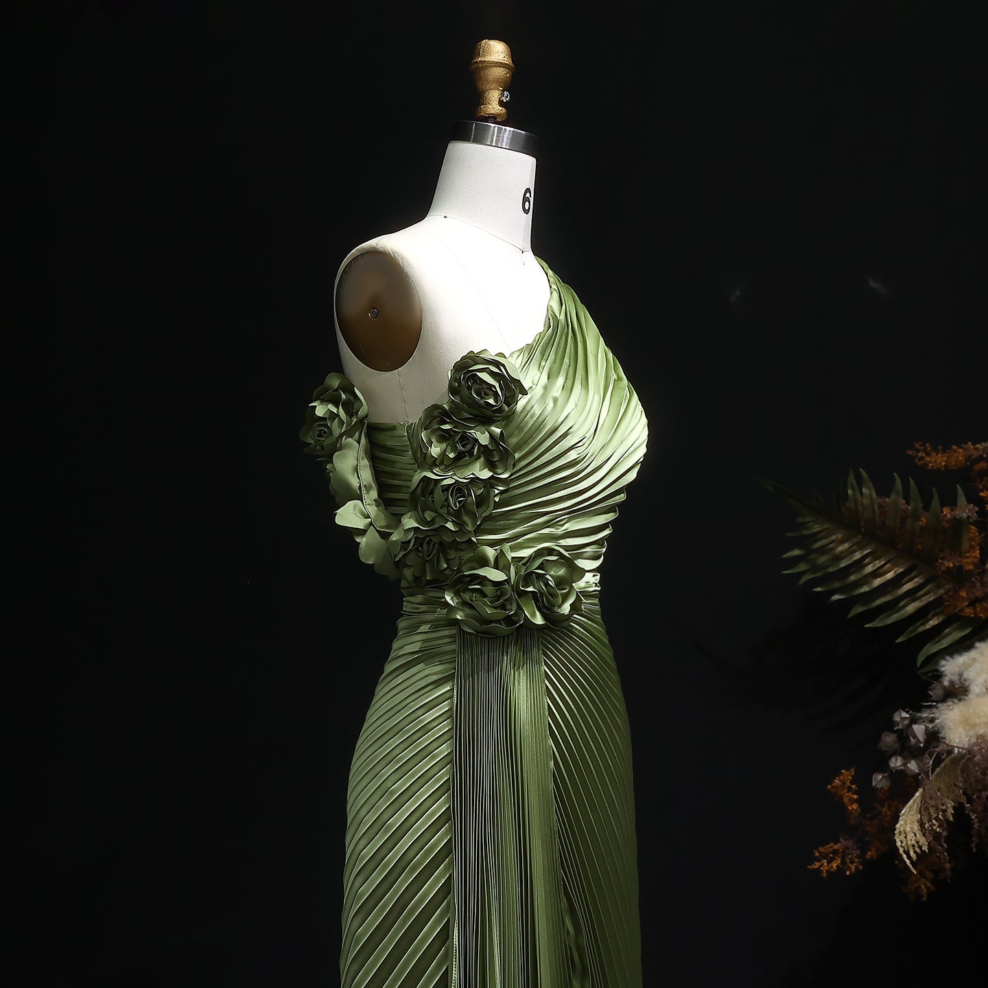 Elegant Violet Mermaid Evening Dress with Slit SF031