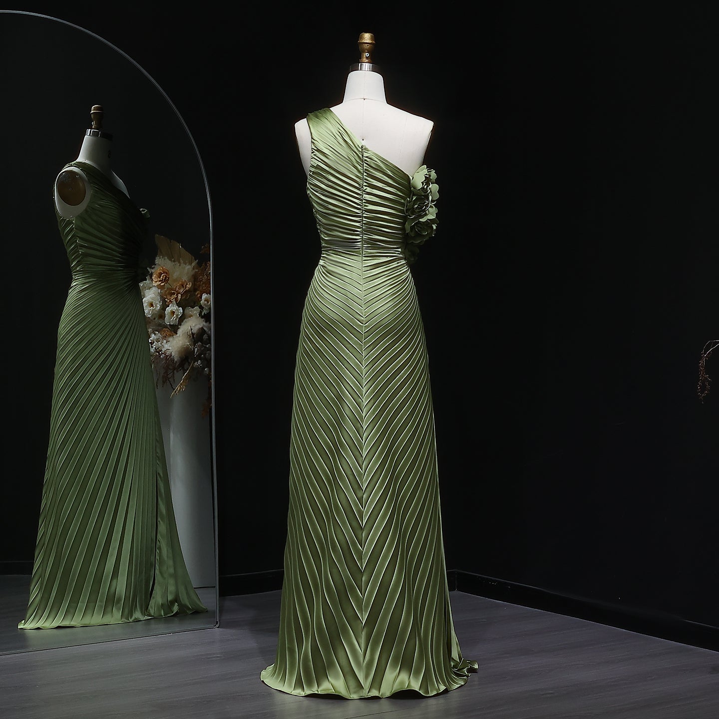 Elegant Violet Mermaid Evening Dress with Slit SF031