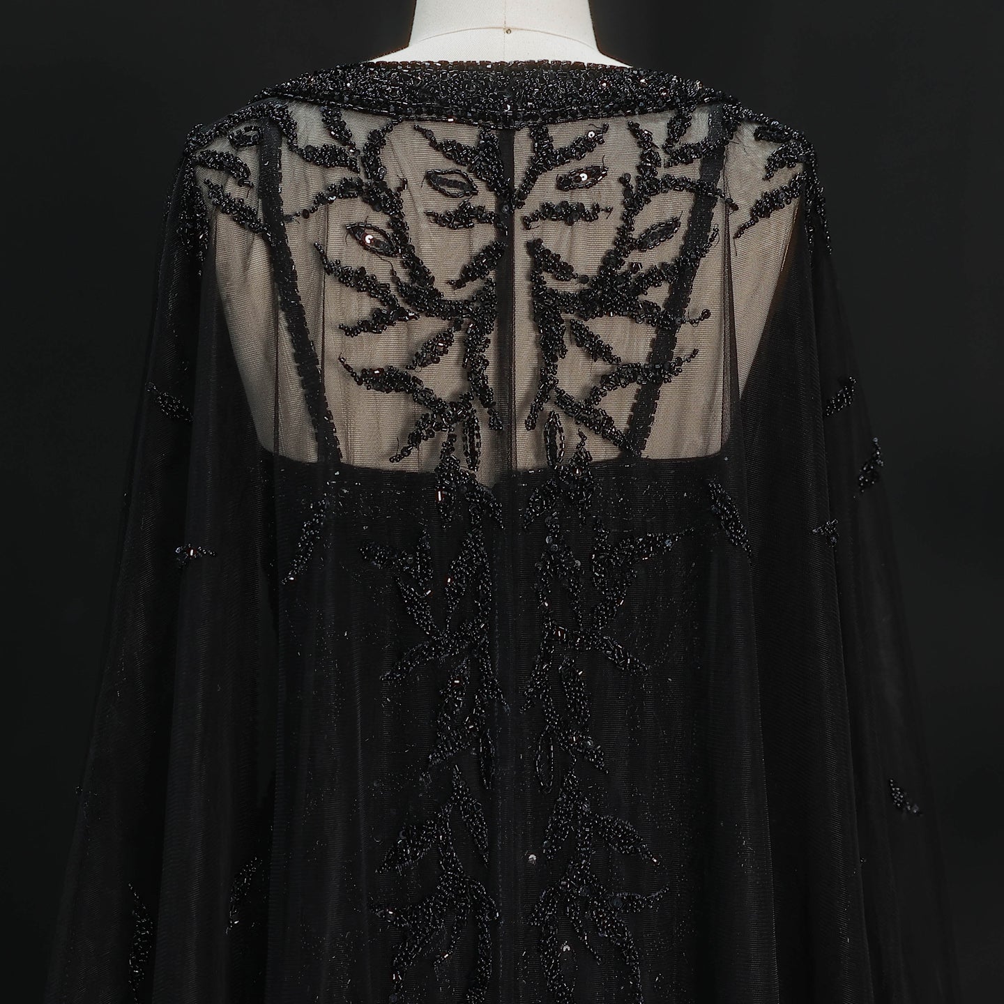 Luxury Crystal Pink Evening Dress with Cape SS393