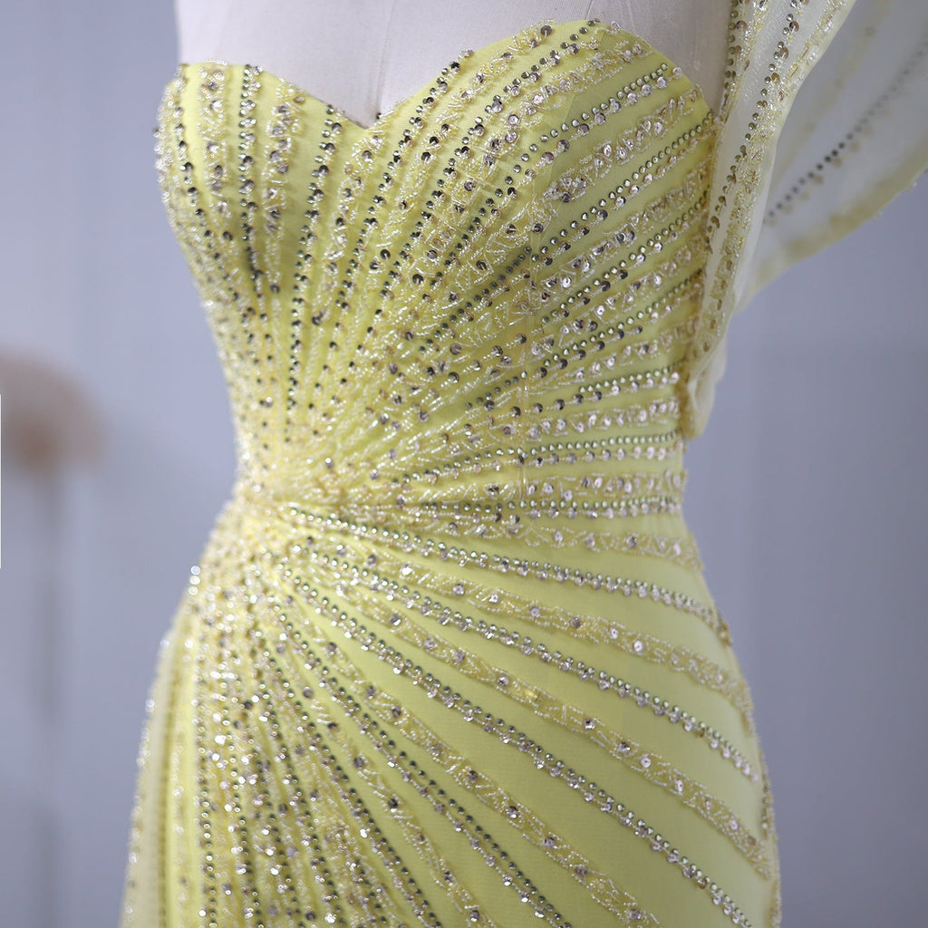 Elegant Emerald Green One Shoulder Evening Dress SS201