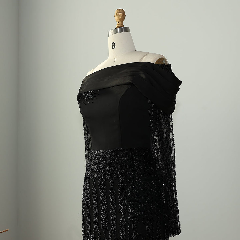 Elegant Off Shoulder Long Sleeves Evening Dress SS695