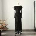 Elegant Off Shoulder Long Sleeves Evening Dress SS695