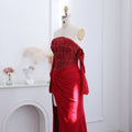 Luxury Mermaid White Evening Dress with High Slit SS416