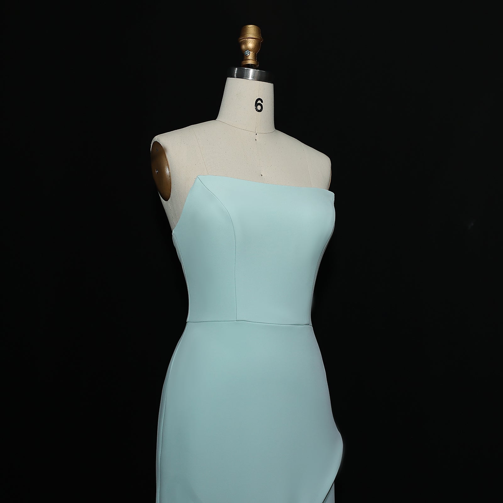 Luxury Mint Green Crystal Embellished Evening Dress XD022