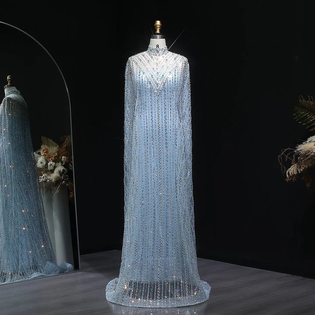 Luxury Dubai Kaftan Arabic 2 Pieces Evening Dress SS691