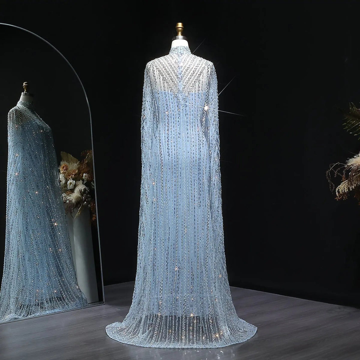Luxury Dubai Kaftan Arabic 2 Pieces Evening Dress SS691