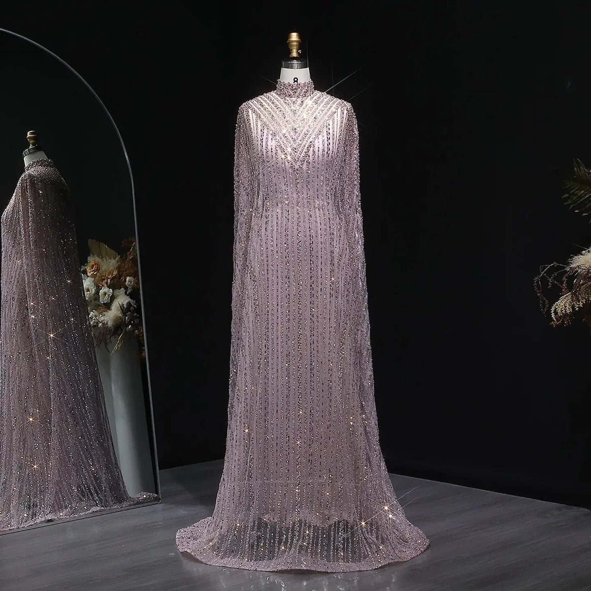 Luxury Dubai Kaftan Arabic 2 Pieces Evening Dress SS691