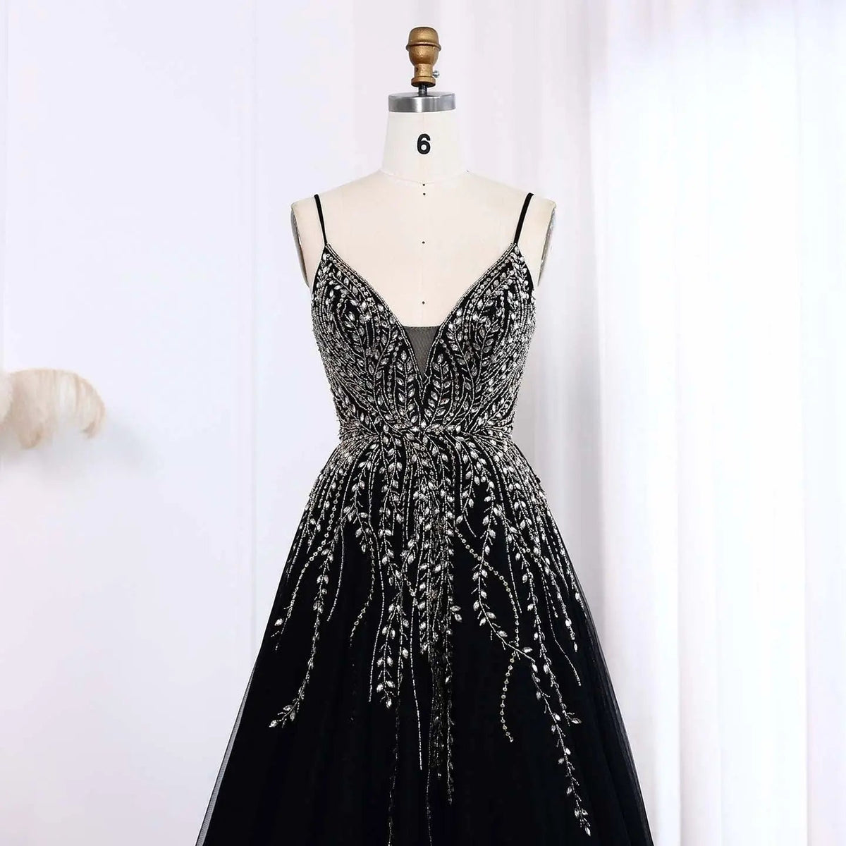 Luxury Crystal Pink Evening Dress with Ruffles SS584