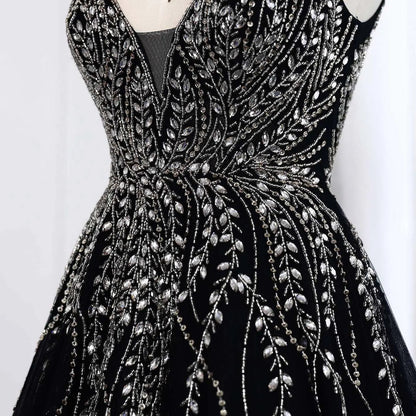 Luxury Crystal Pink Evening Dress with Ruffles SS584