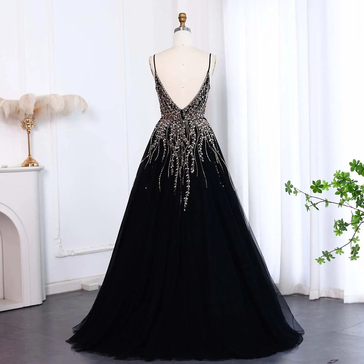 Luxury Crystal Pink Evening Dress with Ruffles SS584