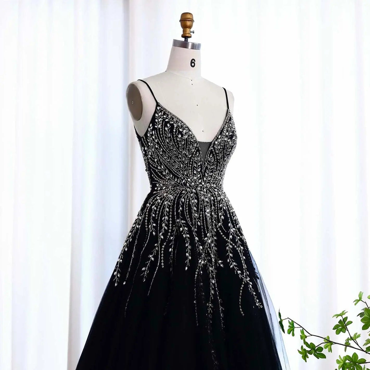Luxury Crystal Pink Evening Dress with Ruffles SS584