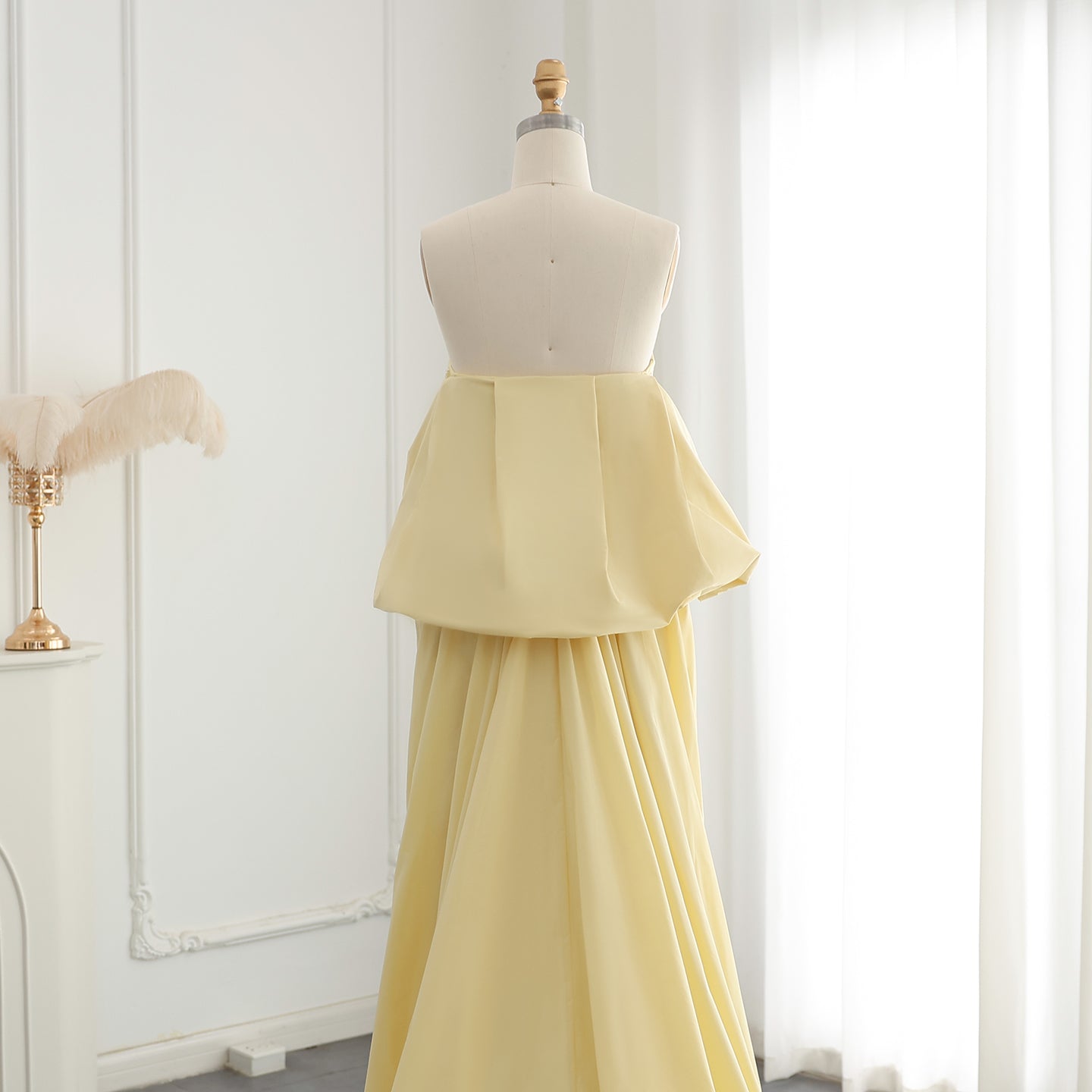 Luxury Beaded Blue Strapless Sheath Evening Dress with Cape SS454