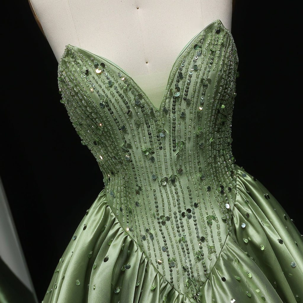 Luxury Sequins Beaded Off Shoulder Evening Dress XD011
