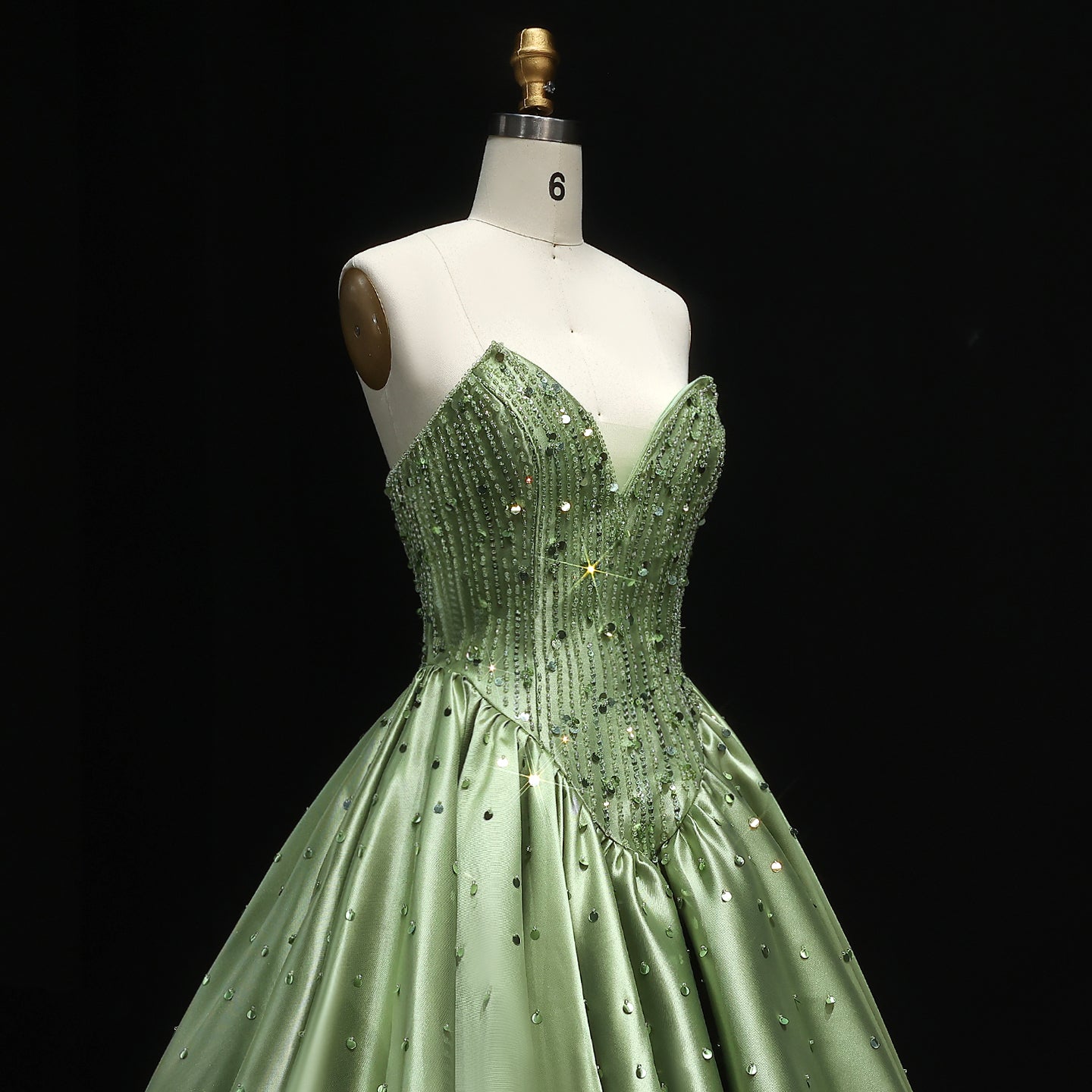 Luxury Sequins Beaded Off Shoulder Evening Dress XD011