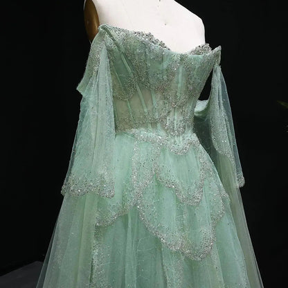Ultimate Medieval Princess Dress with Cape Sleeves SS215