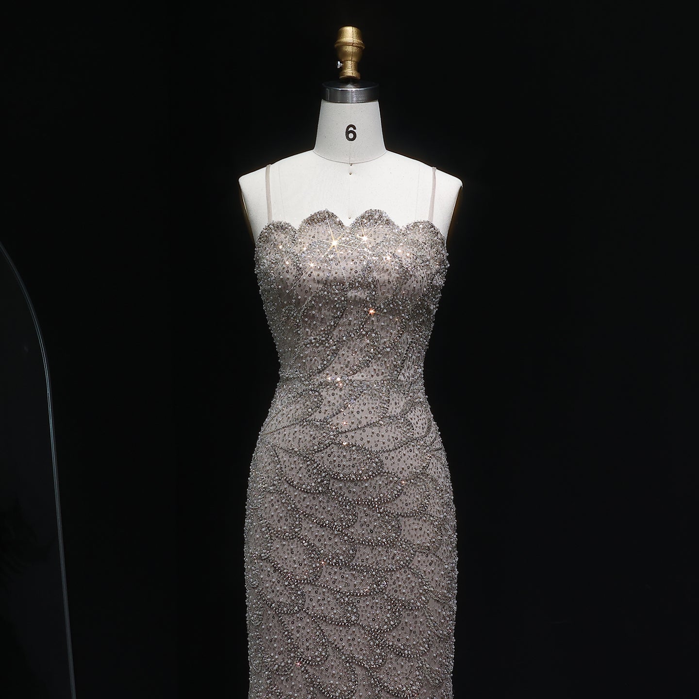Luxury Beaded Green Mermaid Evening Dress SS601