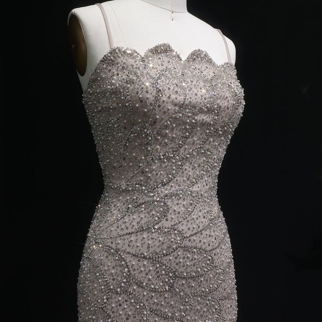 Luxury Beaded Green Mermaid Evening Dress SS601