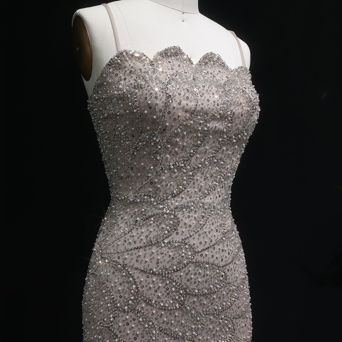 Luxury Beaded Green Mermaid Evening Dress SS601