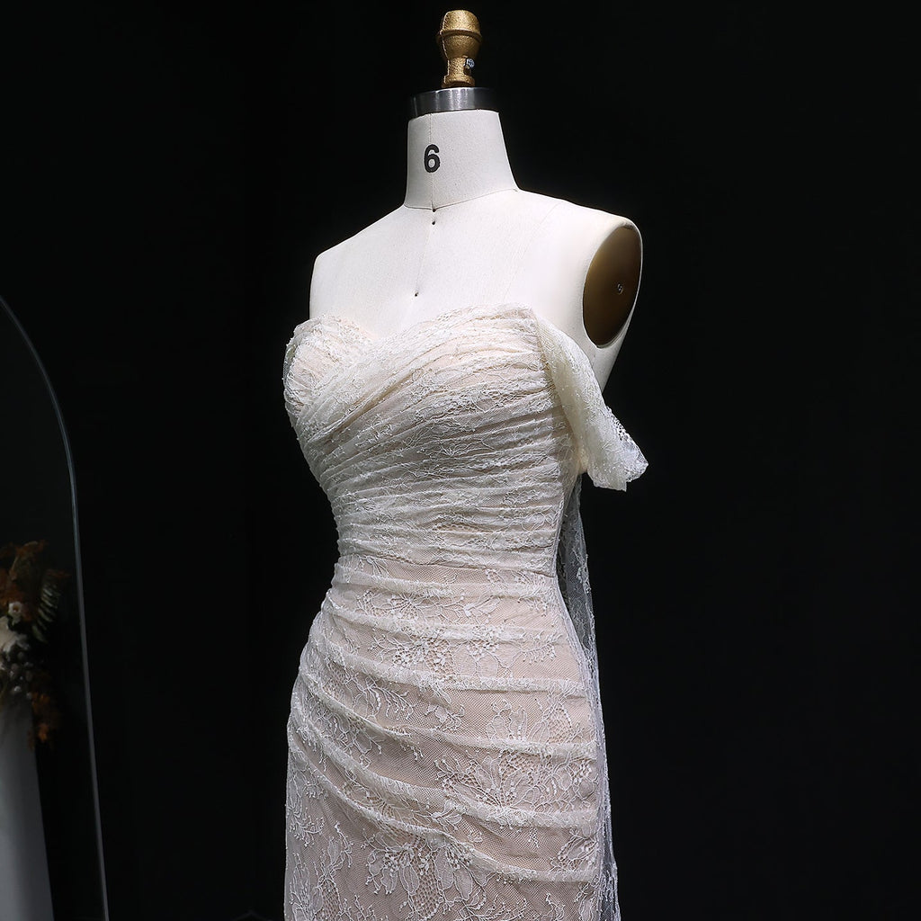 Elegant Lace Sequin Off Shoulder Evening dress SF395