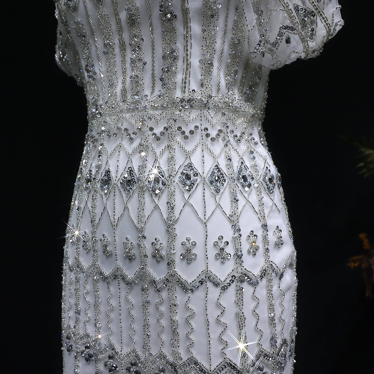 Luxury Beaded Off-Shoulder Mermaid Evening Dress SS291