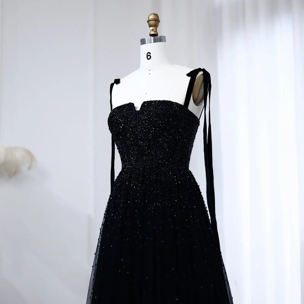Luxury Beaded Red Evening Dresses with Straps SS263