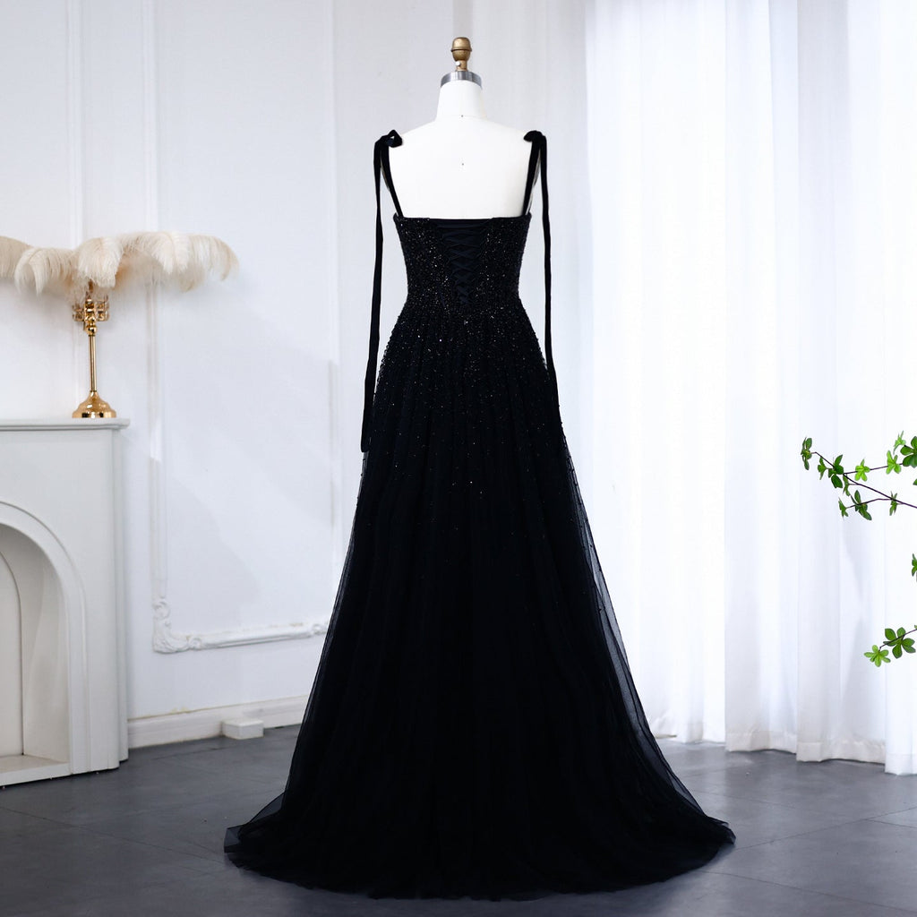 Luxury Beaded Wine Red Evening Dresses with Straps SS263