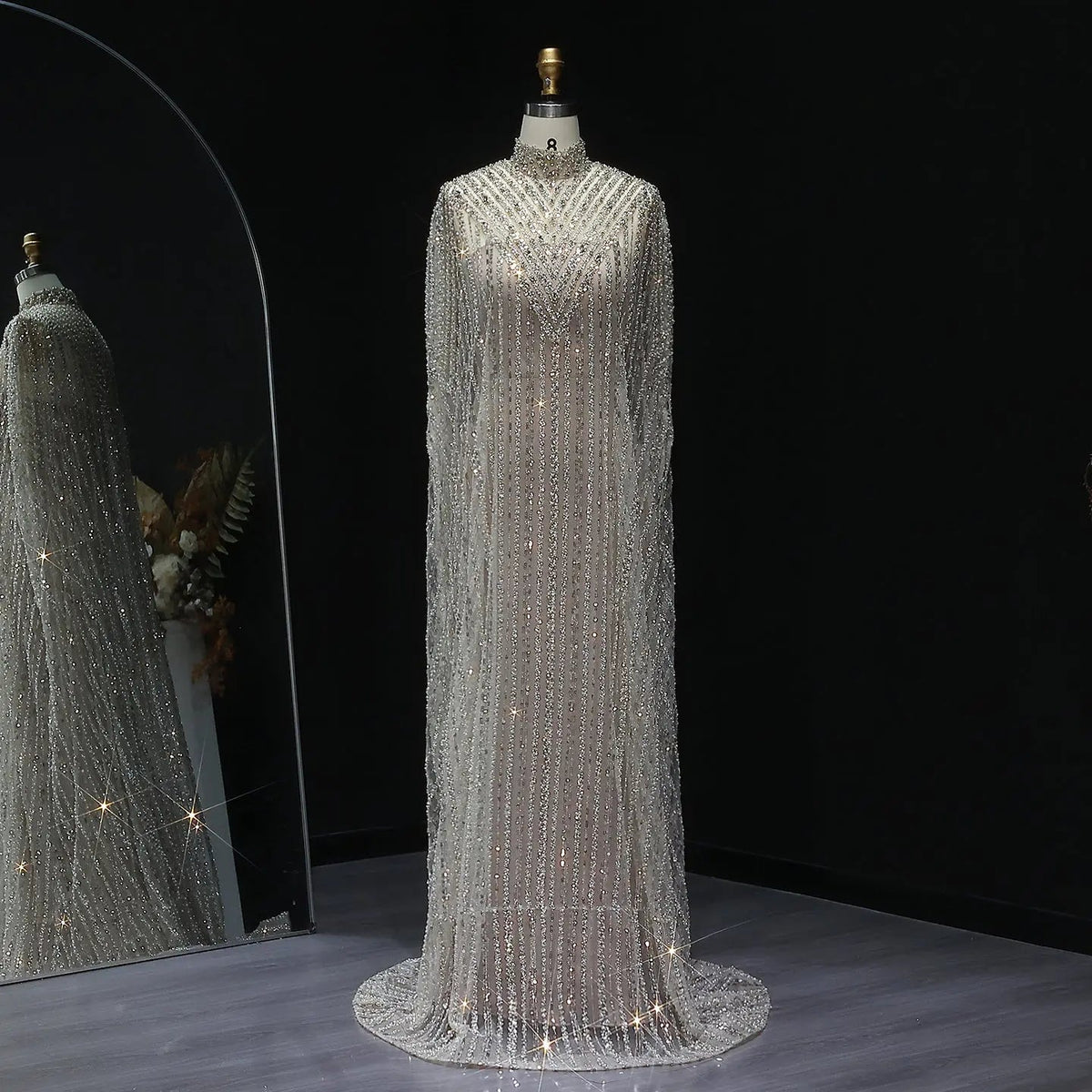 Luxury Dubai Kaftan Arabic 2 Pieces Evening Dress SS691