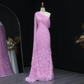 Luxury 3D Floral Crystal Yellow Fitted Evening Dress XD034
