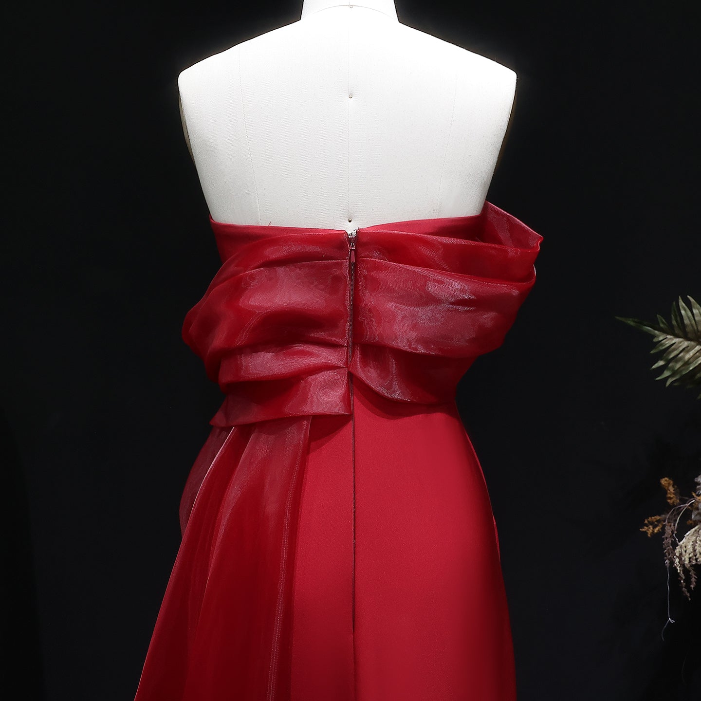 Elegant Pink Off Shoulder Evening Dress with Overskirt SF370