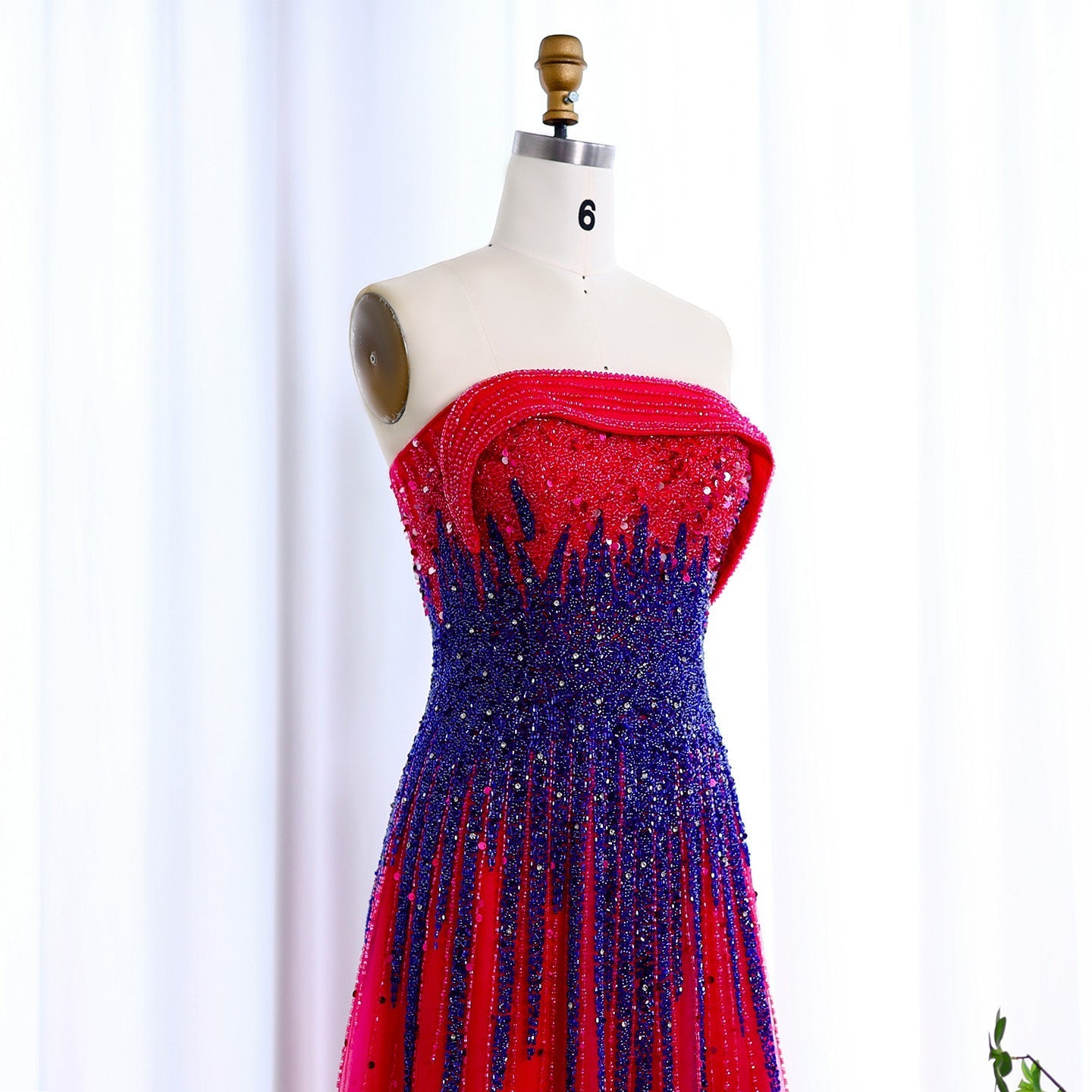 Luxury Blue Off Shoulder Evening Dress SS191L