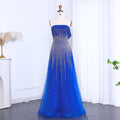Luxury Blue Off Shoulder Evening Dress SS191L