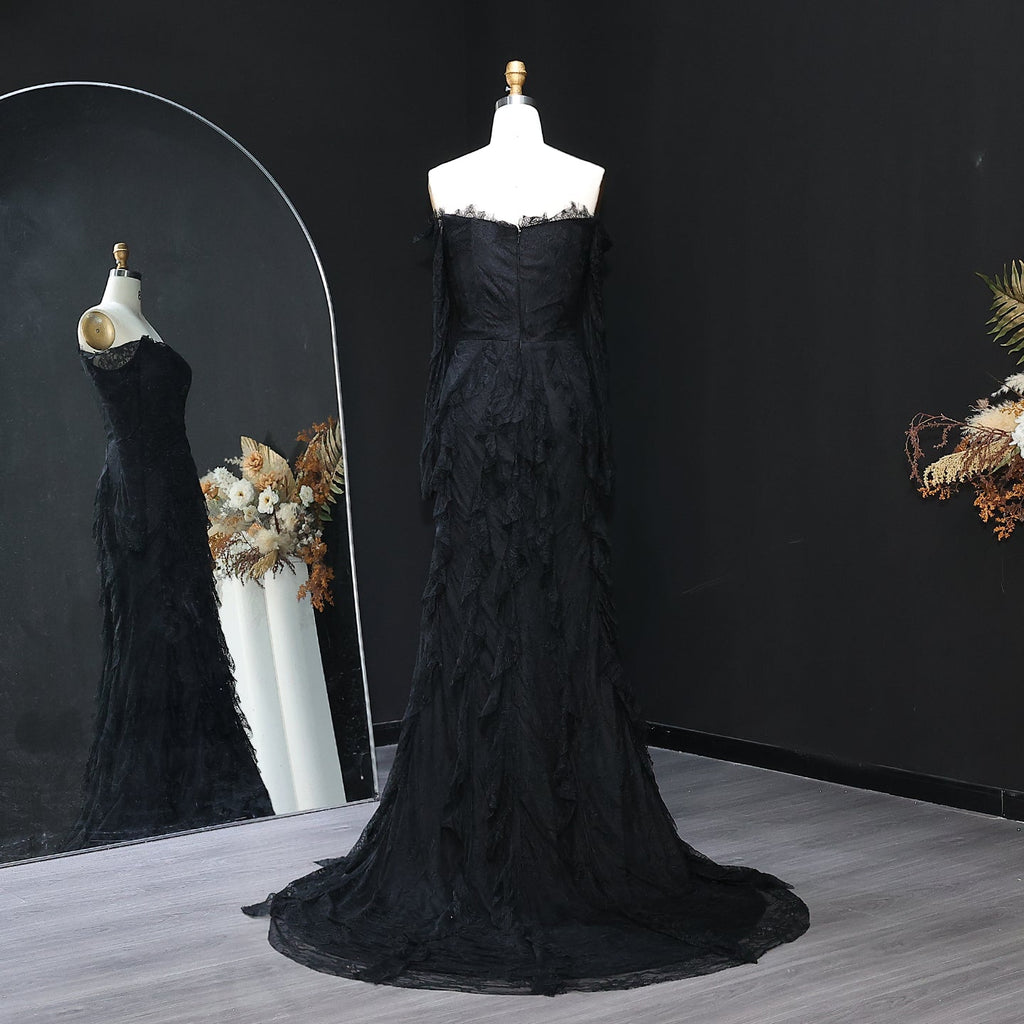 Luxury Turquoise Long Sleeves Mermaid Evening Dress SF519